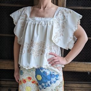FLOAT BLOUSE handmade from vintage textiles M